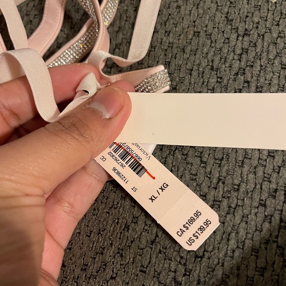 VS Sugar Coated Rhinestone Crotchless Teddy XL - Picture 6 of 6